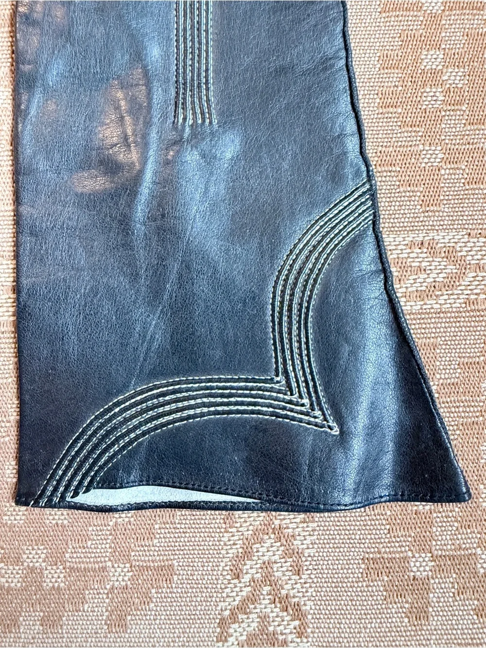 Vintage Meyers Make Black Leather Gloves Made in USA Women’s Size 7½
